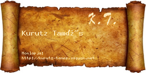 Kurutz Tamás névjegykártya